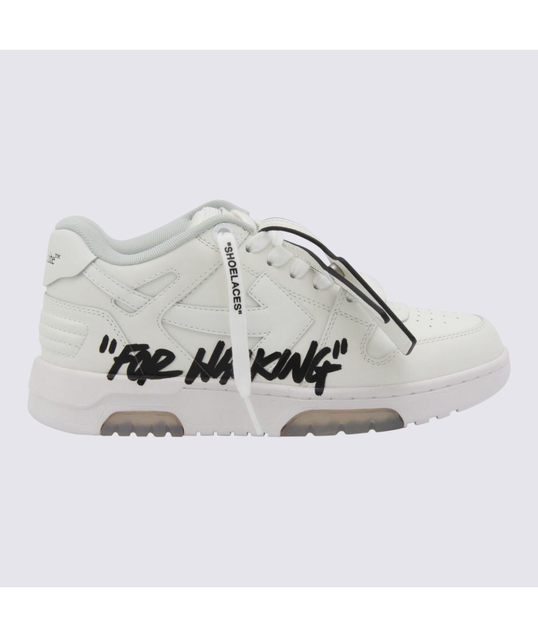 OFF-WHITE Белые кожаные кроссовки, фото 5