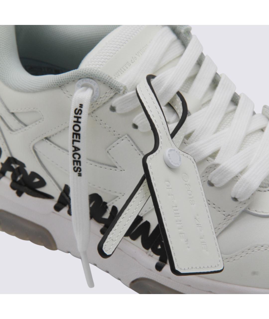 OFF-WHITE Белые кожаные кроссовки, фото 4