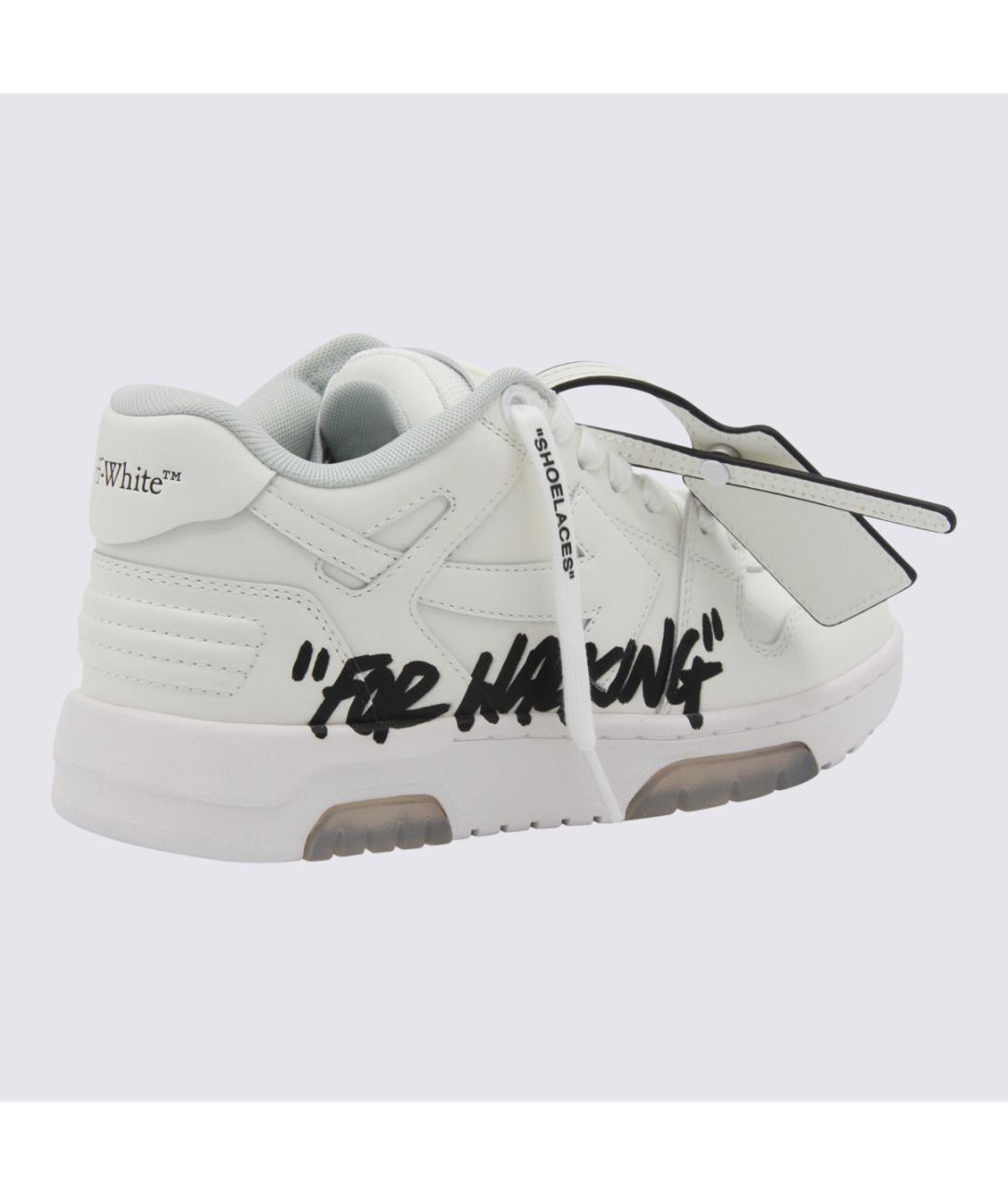 OFF-WHITE Белые кожаные кроссовки, фото 3