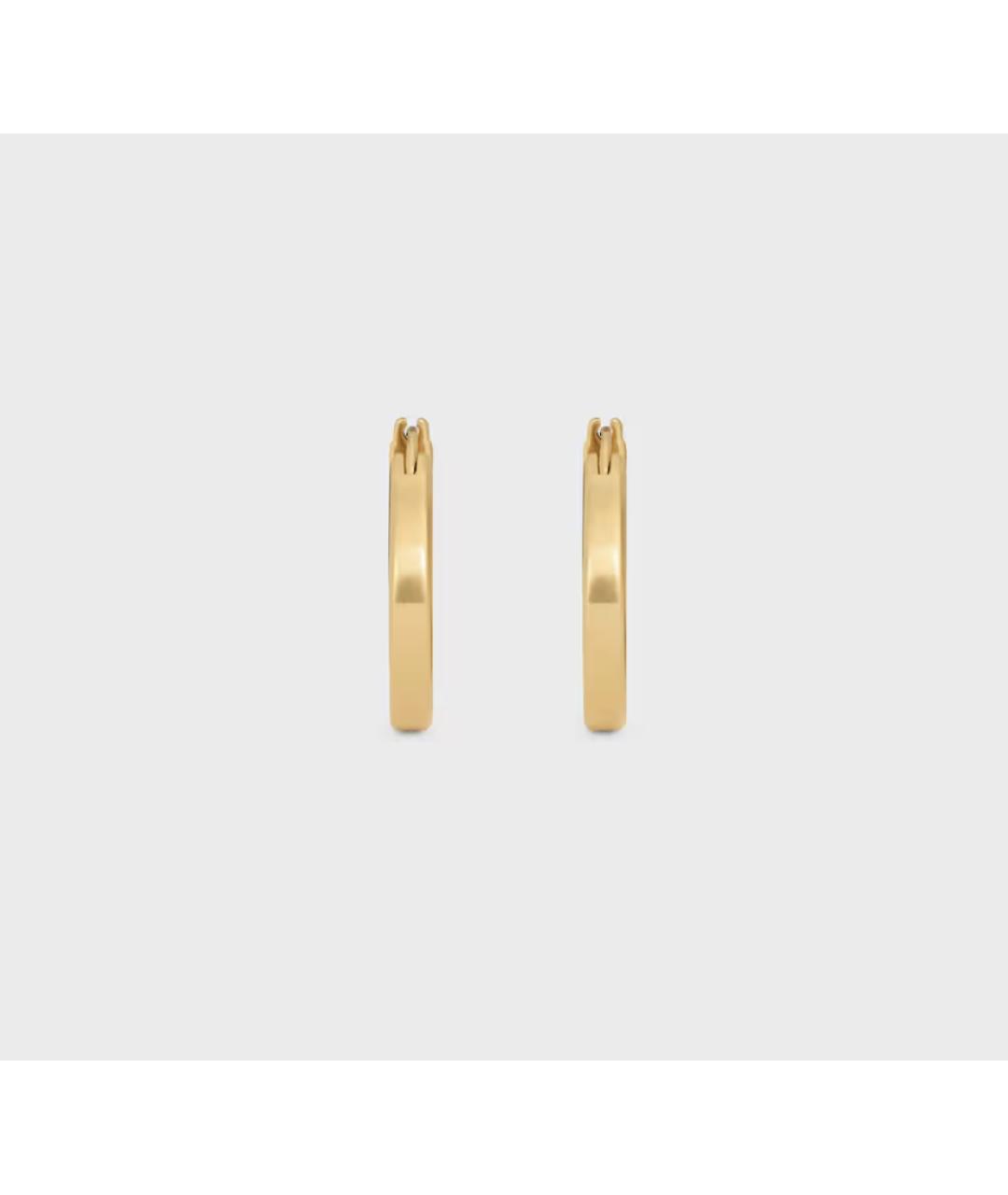 CELINE Золотые металлические серьги, фото 2