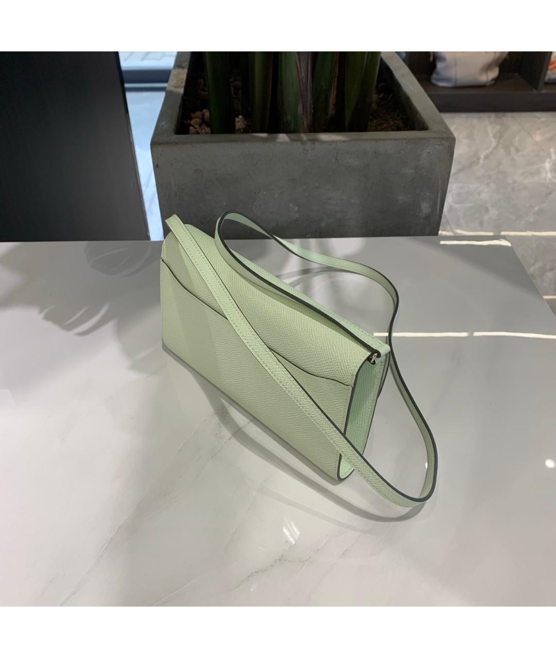 HERMES Салатовая кожаная сумка через плечо, фото 3