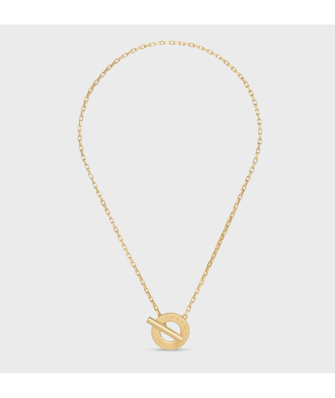 CELINE Золотое металлическое колье, фото 4