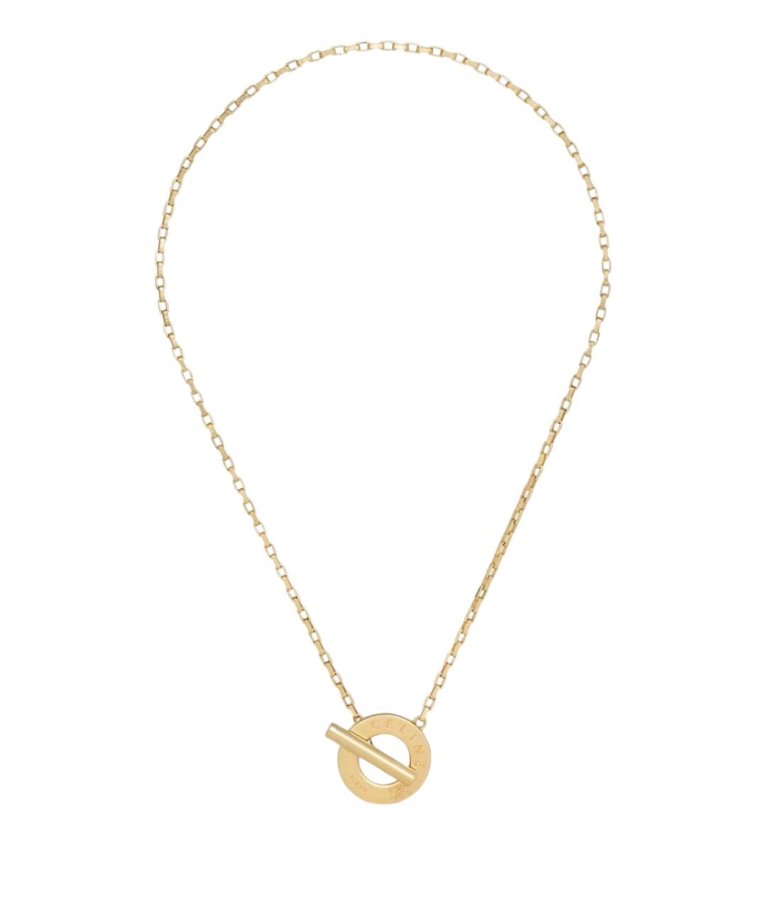 CELINE Золотое металлическое колье, фото 1