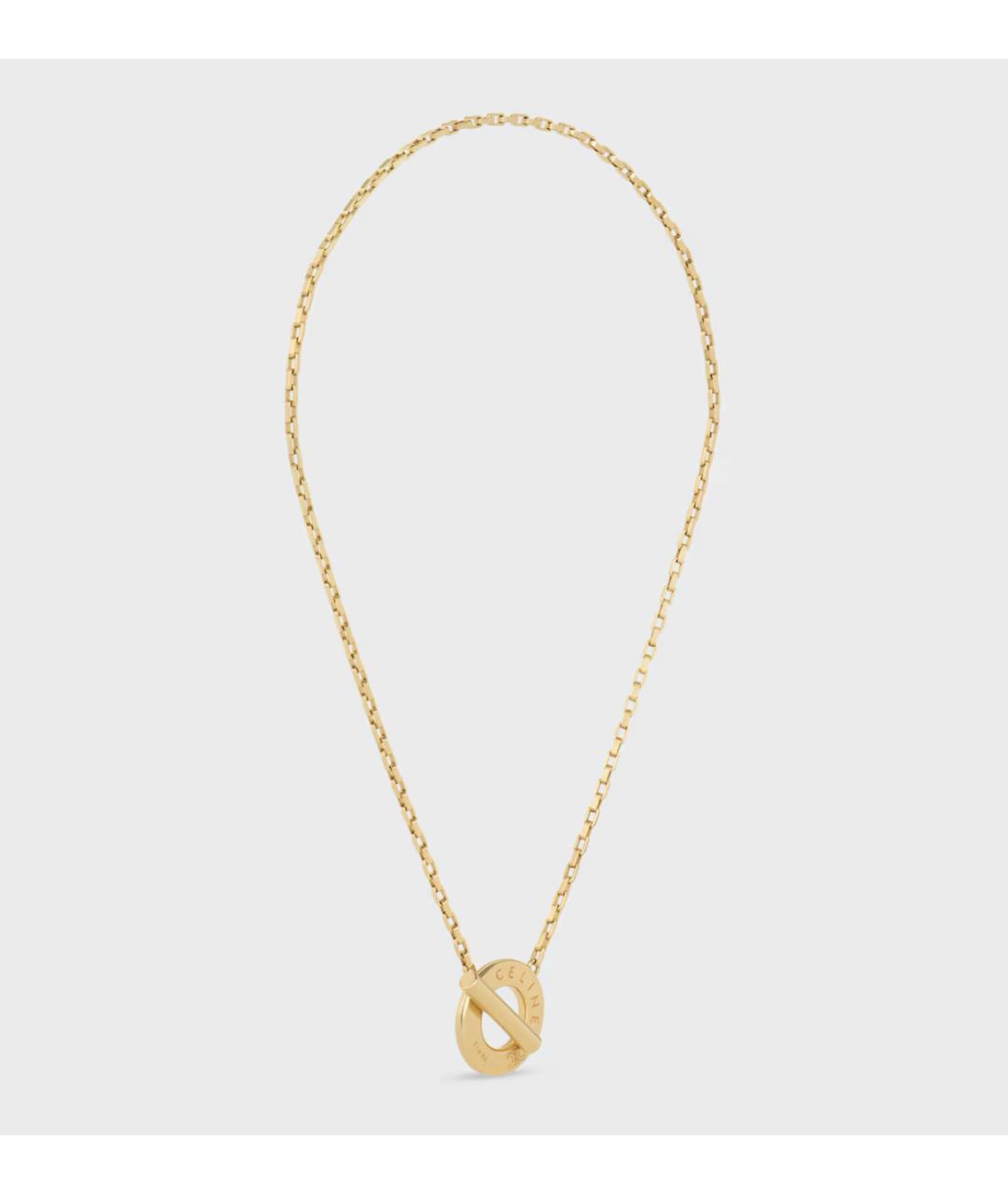 CELINE Золотое металлическое колье, фото 3