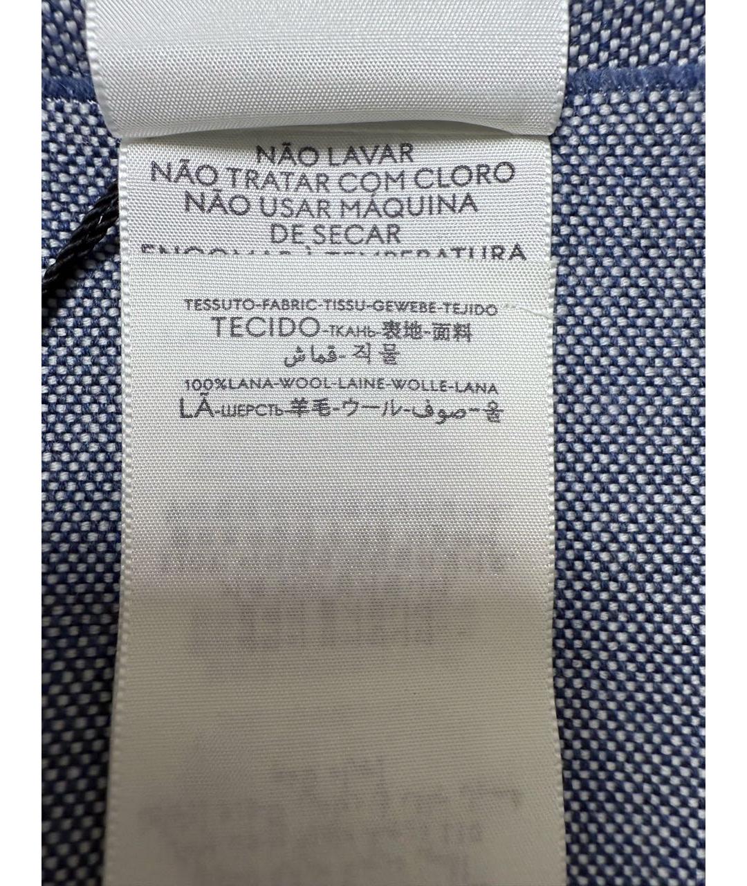 GUCCI Синий шерстяной шарф, фото 8