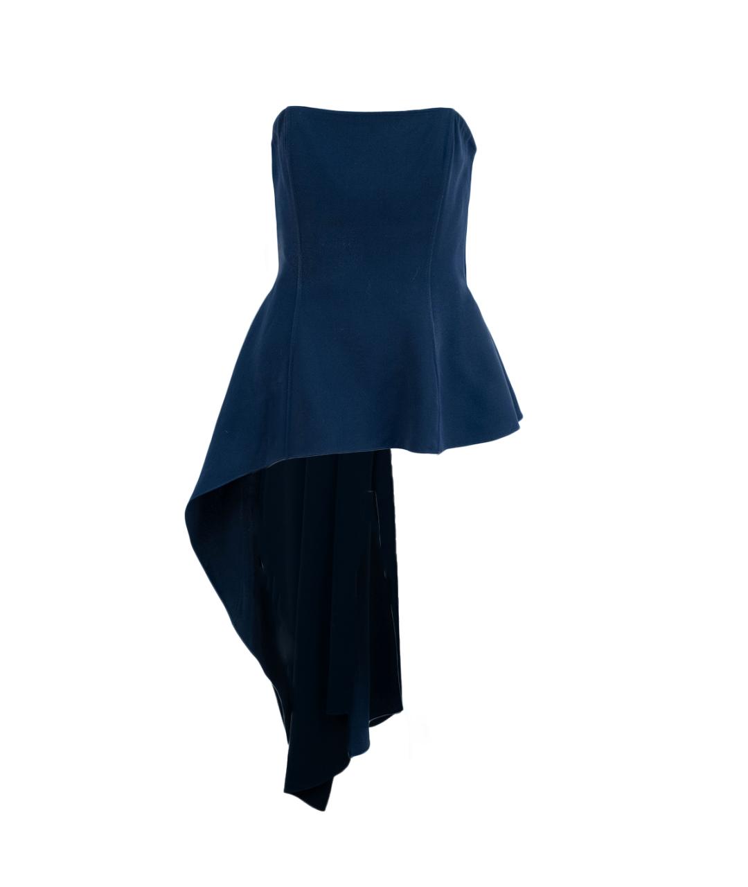 CHRISTIAN DIOR Темно-синий шелковый корсет, фото 6