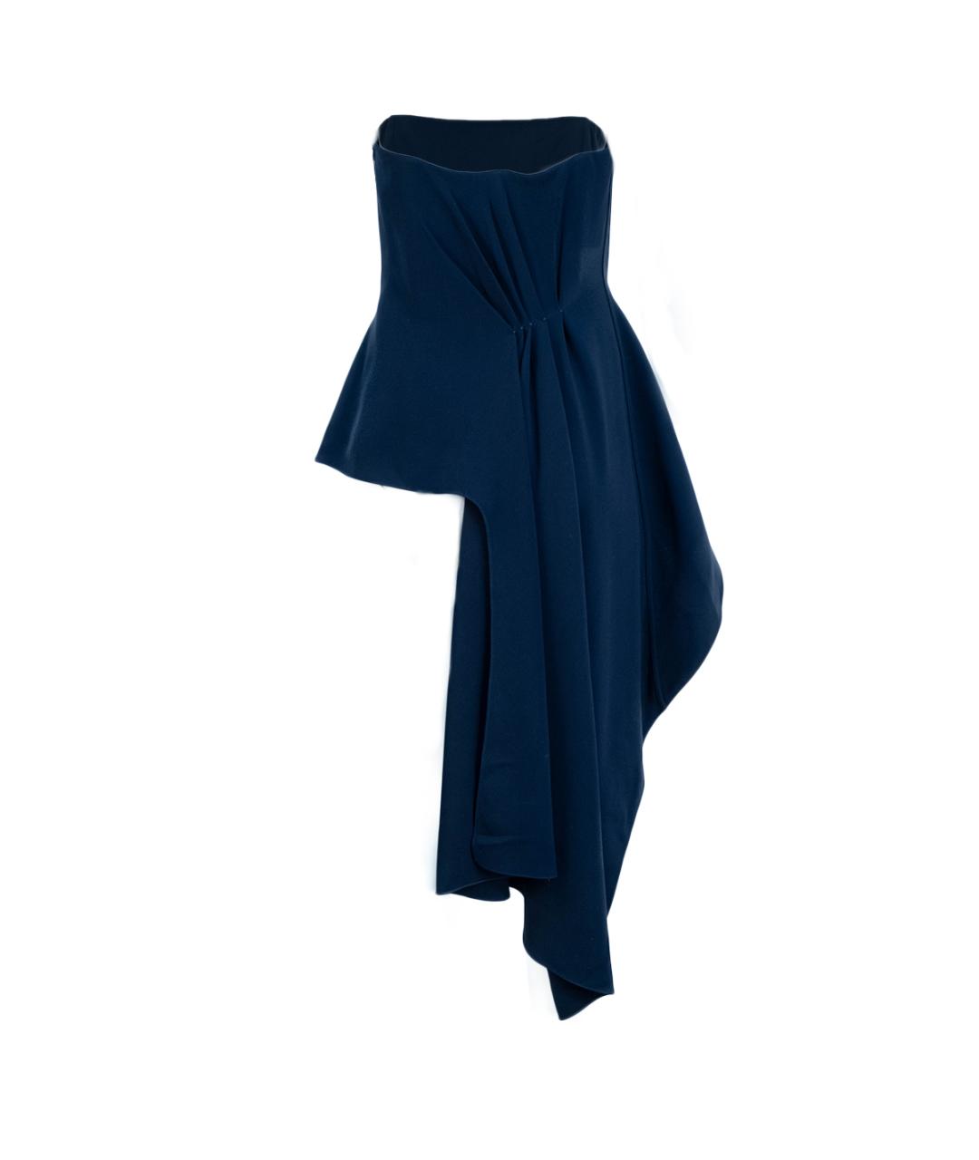 CHRISTIAN DIOR Темно-синий шелковый корсет, фото 2