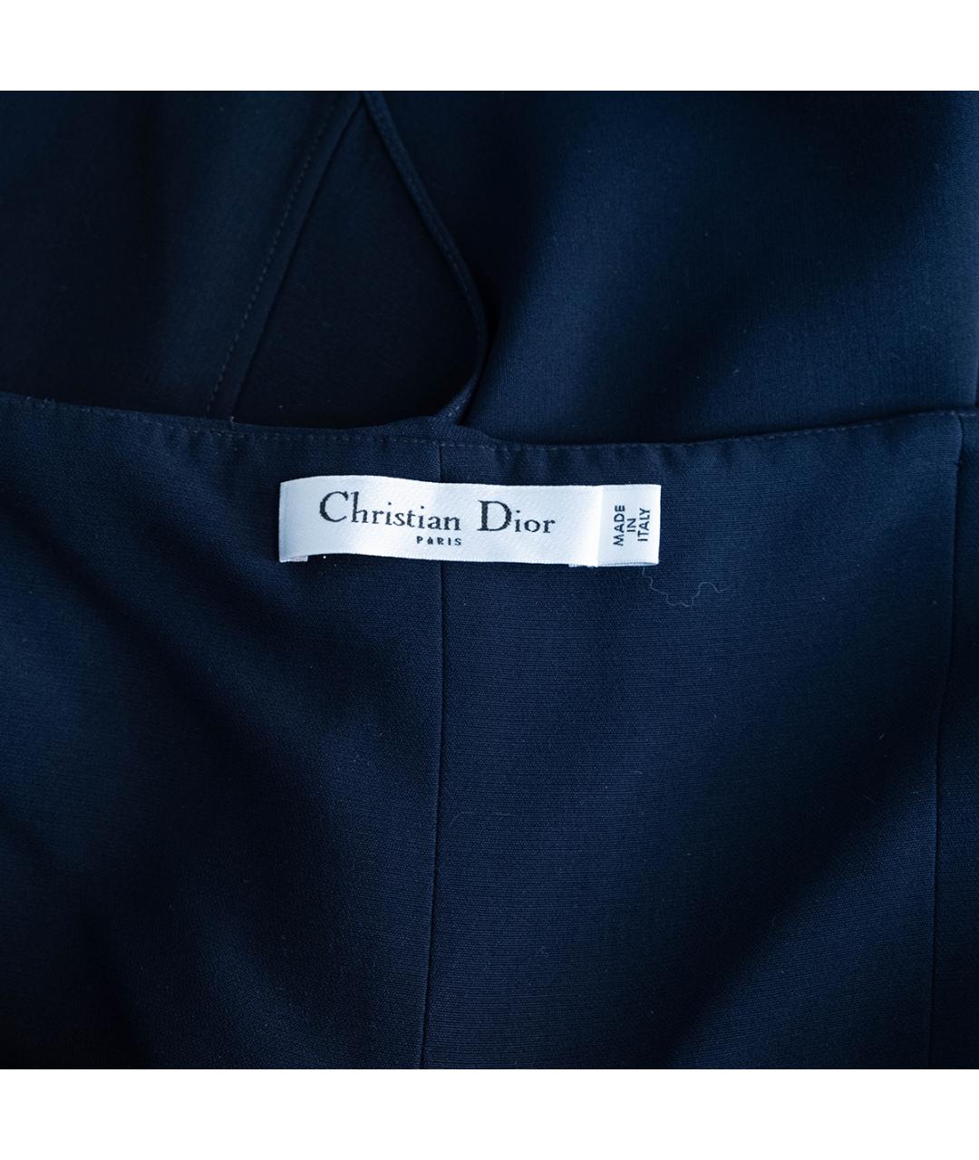 CHRISTIAN DIOR Темно-синий шелковый корсет, фото 3