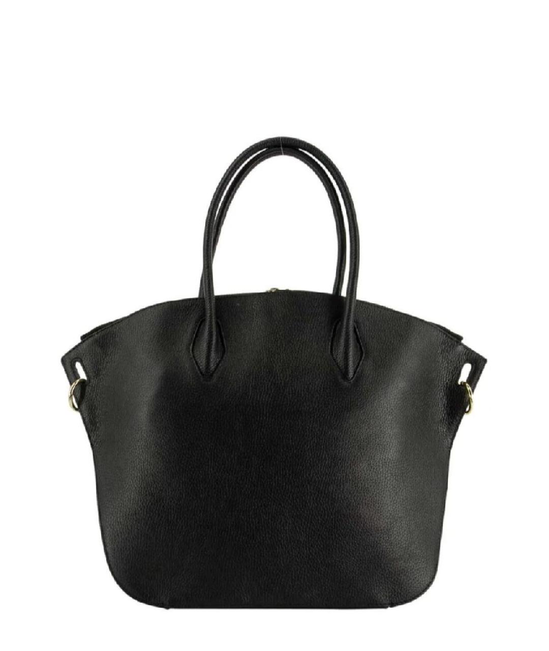 COCCINELLE Черная кожаная сумка с короткими ручками, фото 3