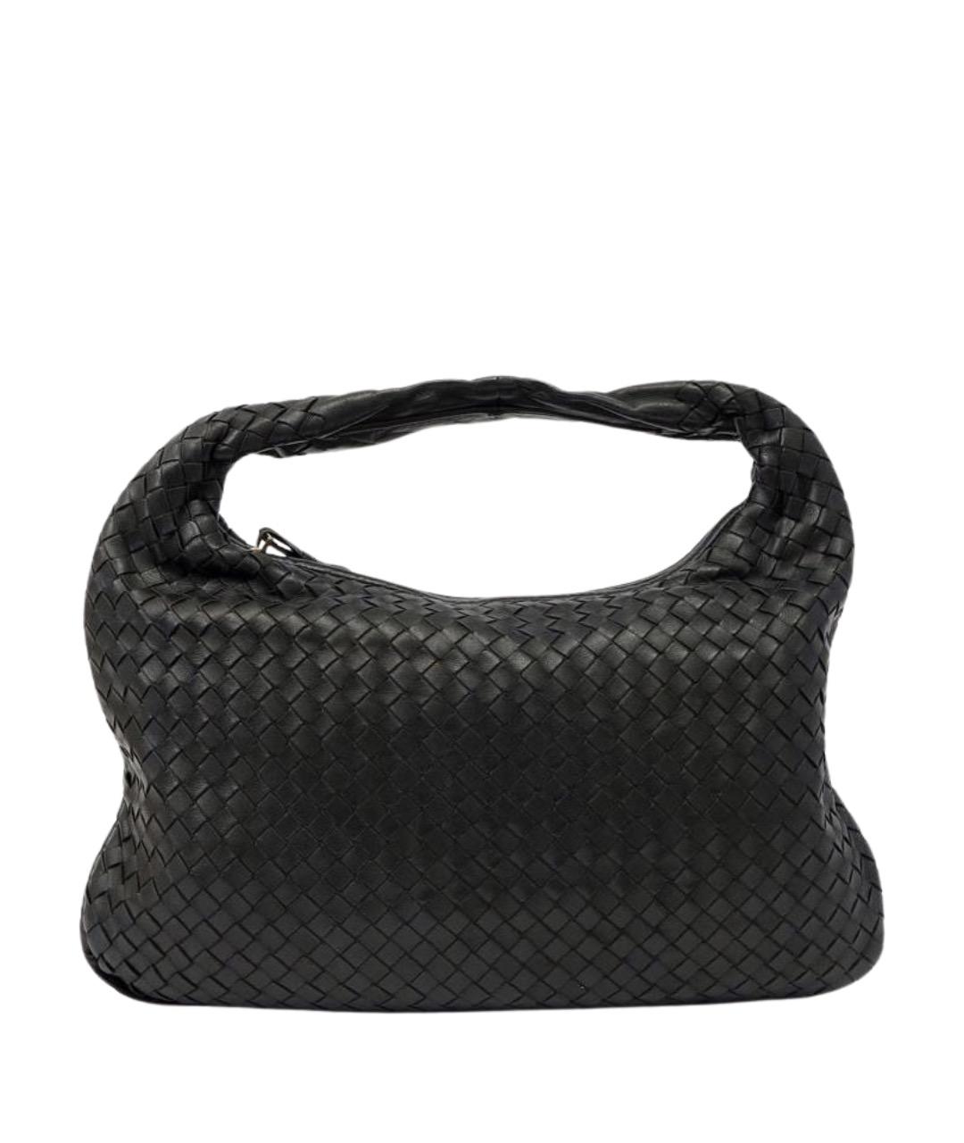 BOTTEGA VENETA Черная кожаная сумка тоут, фото 1