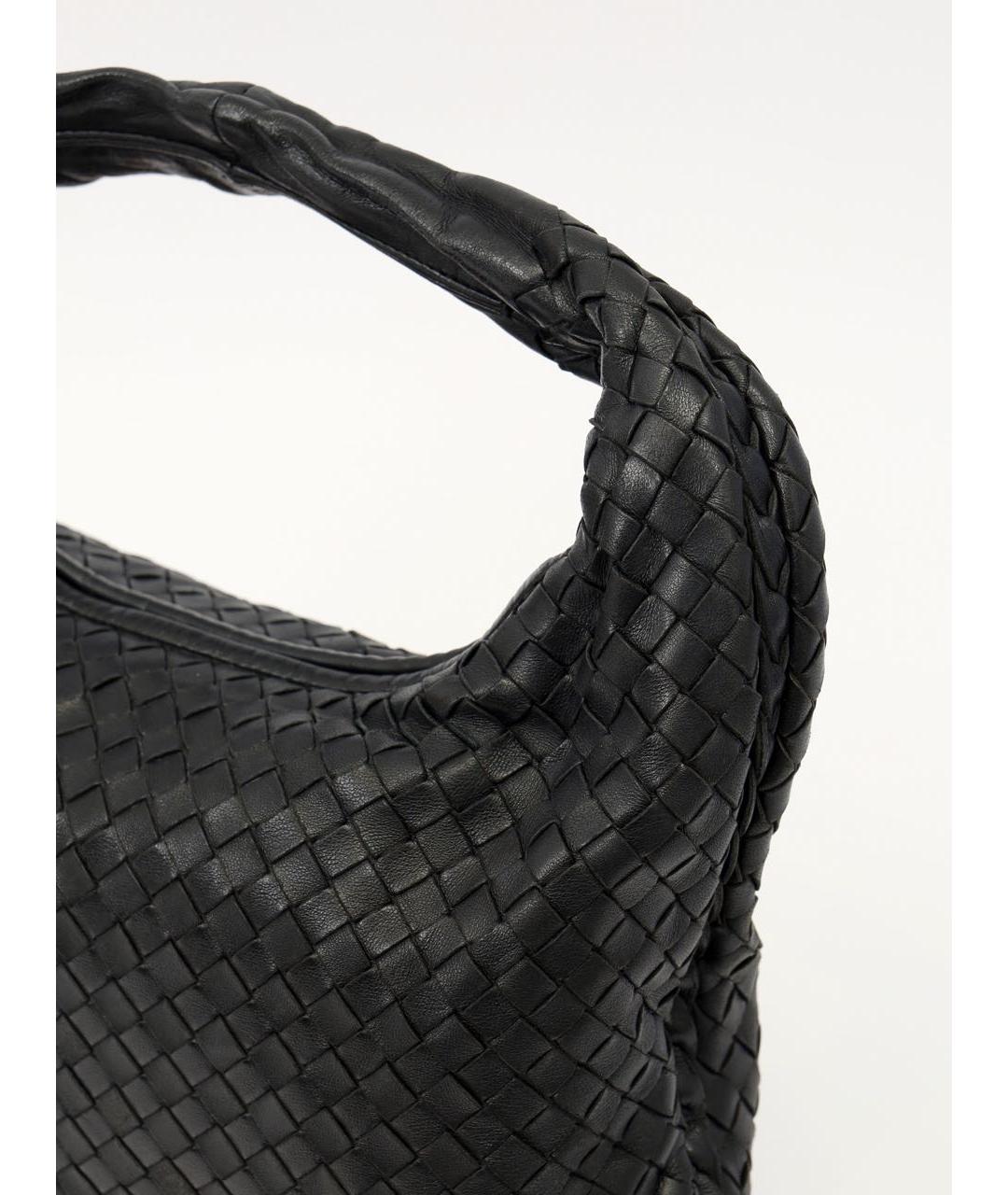 BOTTEGA VENETA Черная кожаная сумка тоут, фото 5