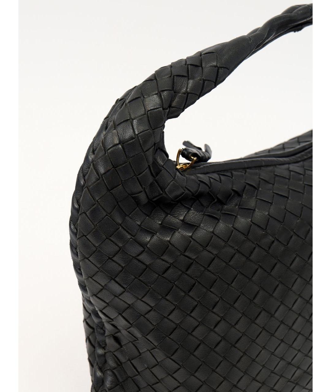 BOTTEGA VENETA Черная кожаная сумка тоут, фото 4