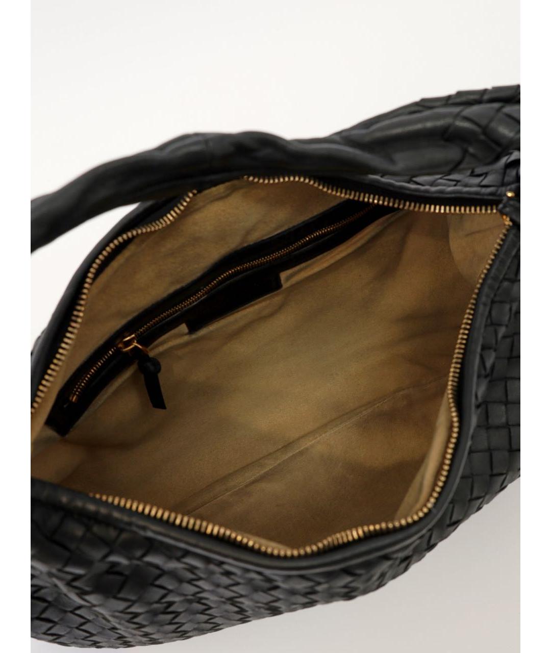 BOTTEGA VENETA Черная кожаная сумка тоут, фото 8