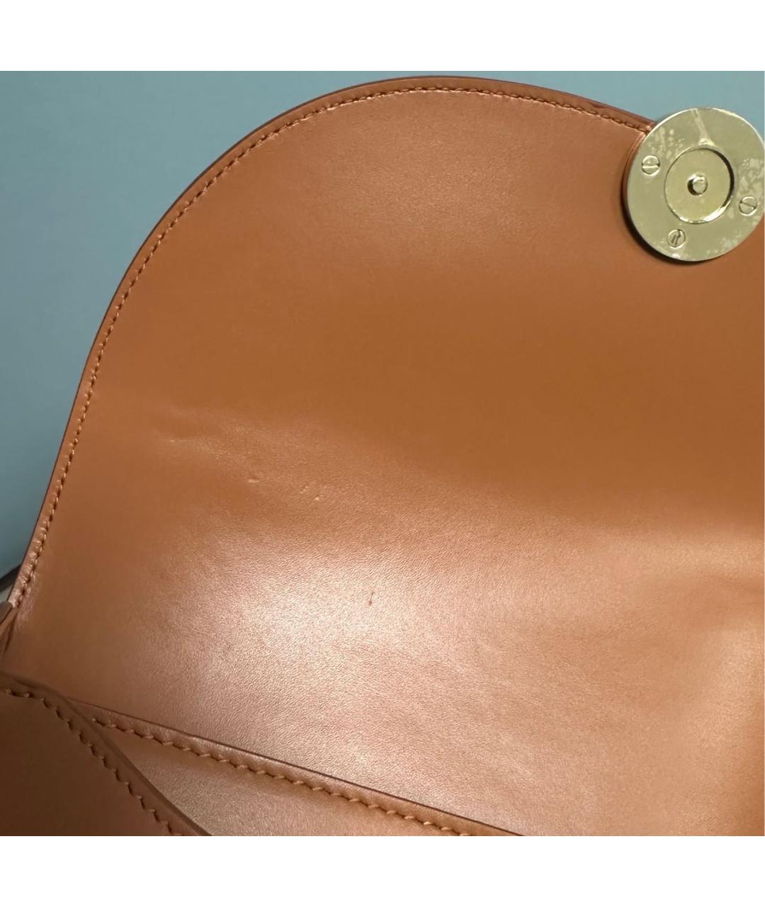 BURBERRY Коричневая кожаная сумка через плечо, фото 7