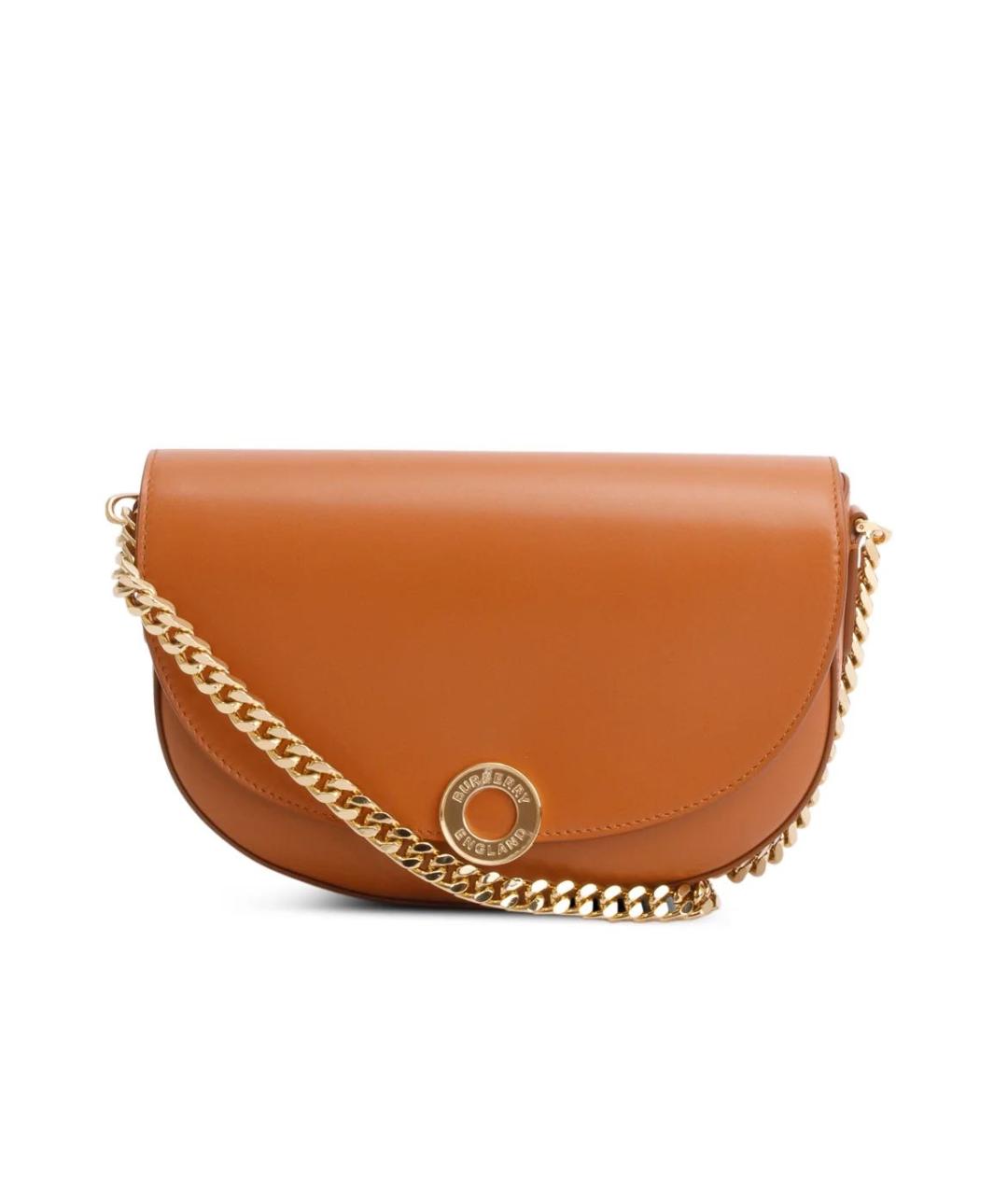 BURBERRY Коричневая кожаная сумка через плечо, фото 8