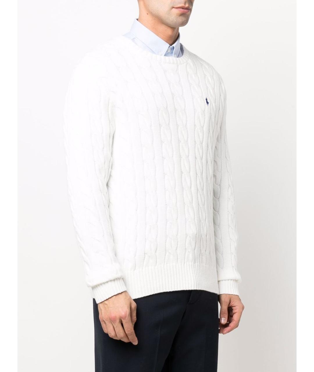 POLO RALPH LAUREN Белый хлопковый джемпер / свитер, фото 2