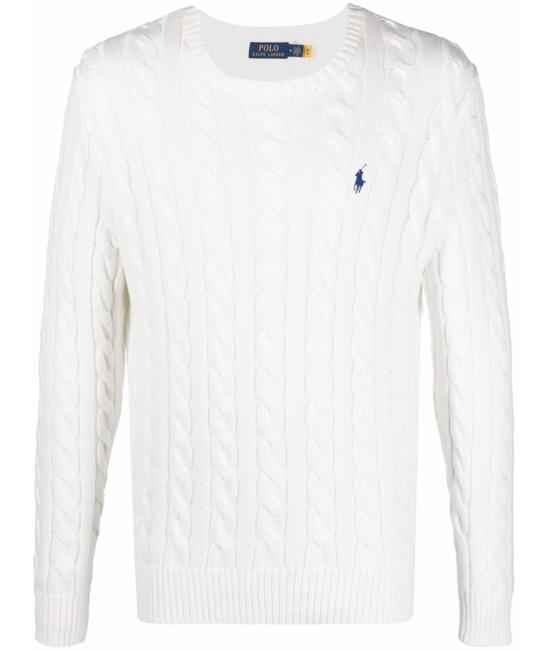 POLO RALPH LAUREN Белый хлопковый джемпер / свитер, фото 1