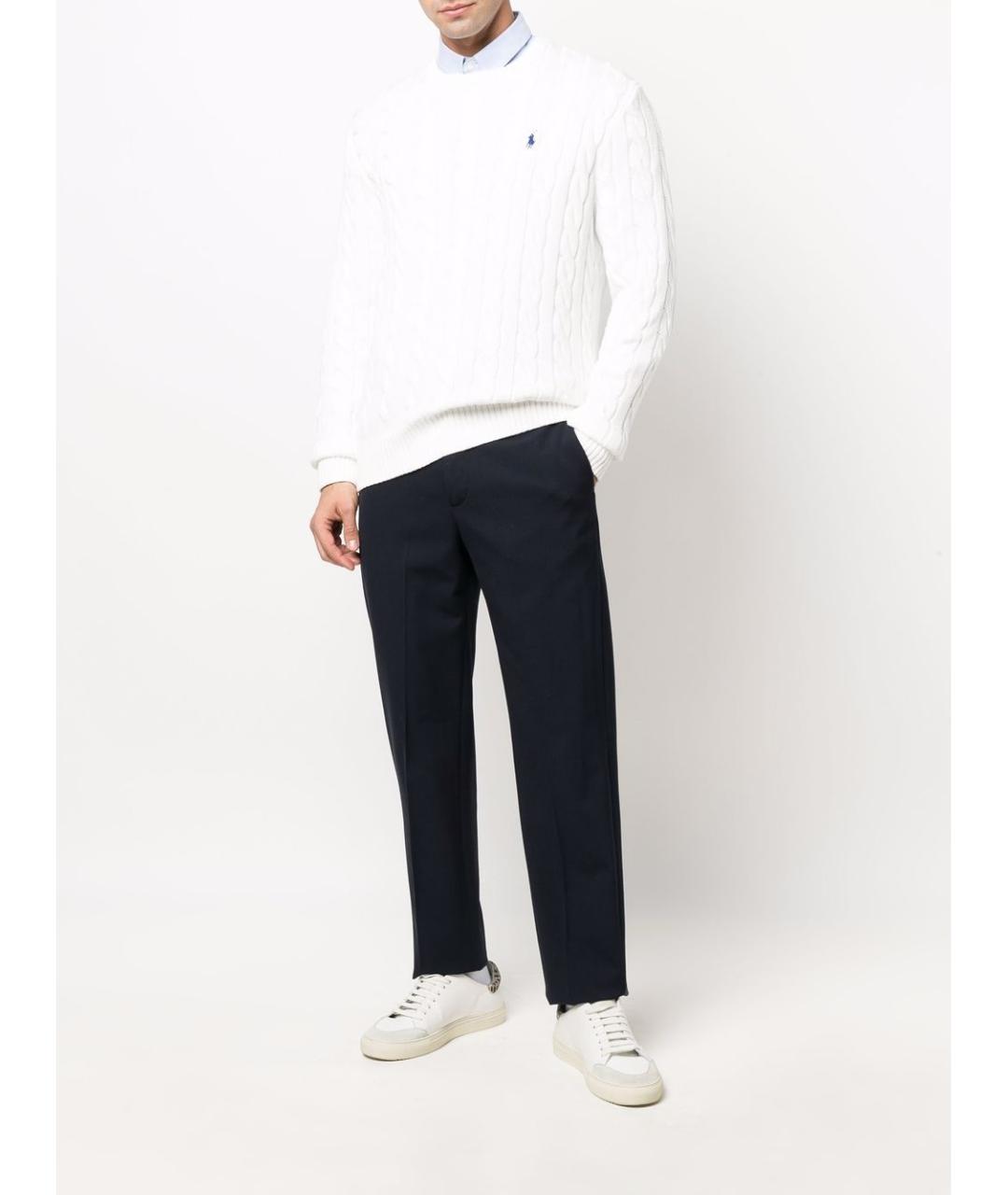 POLO RALPH LAUREN Белый хлопковый джемпер / свитер, фото 5