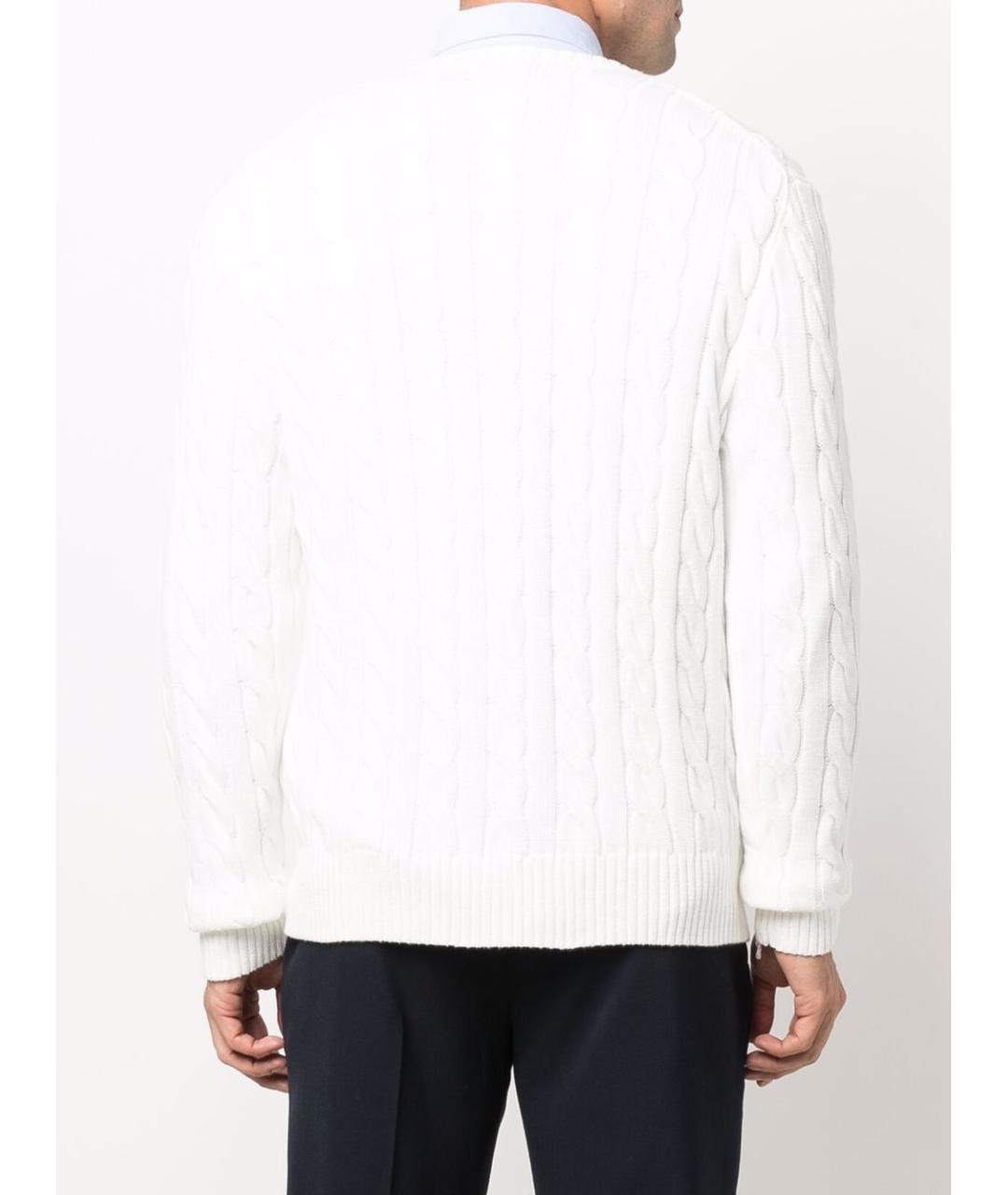POLO RALPH LAUREN Белый хлопковый джемпер / свитер, фото 3