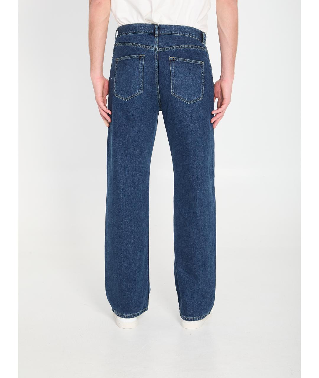 THE ROW Синие хлопковые прямые джинсы, фото 4