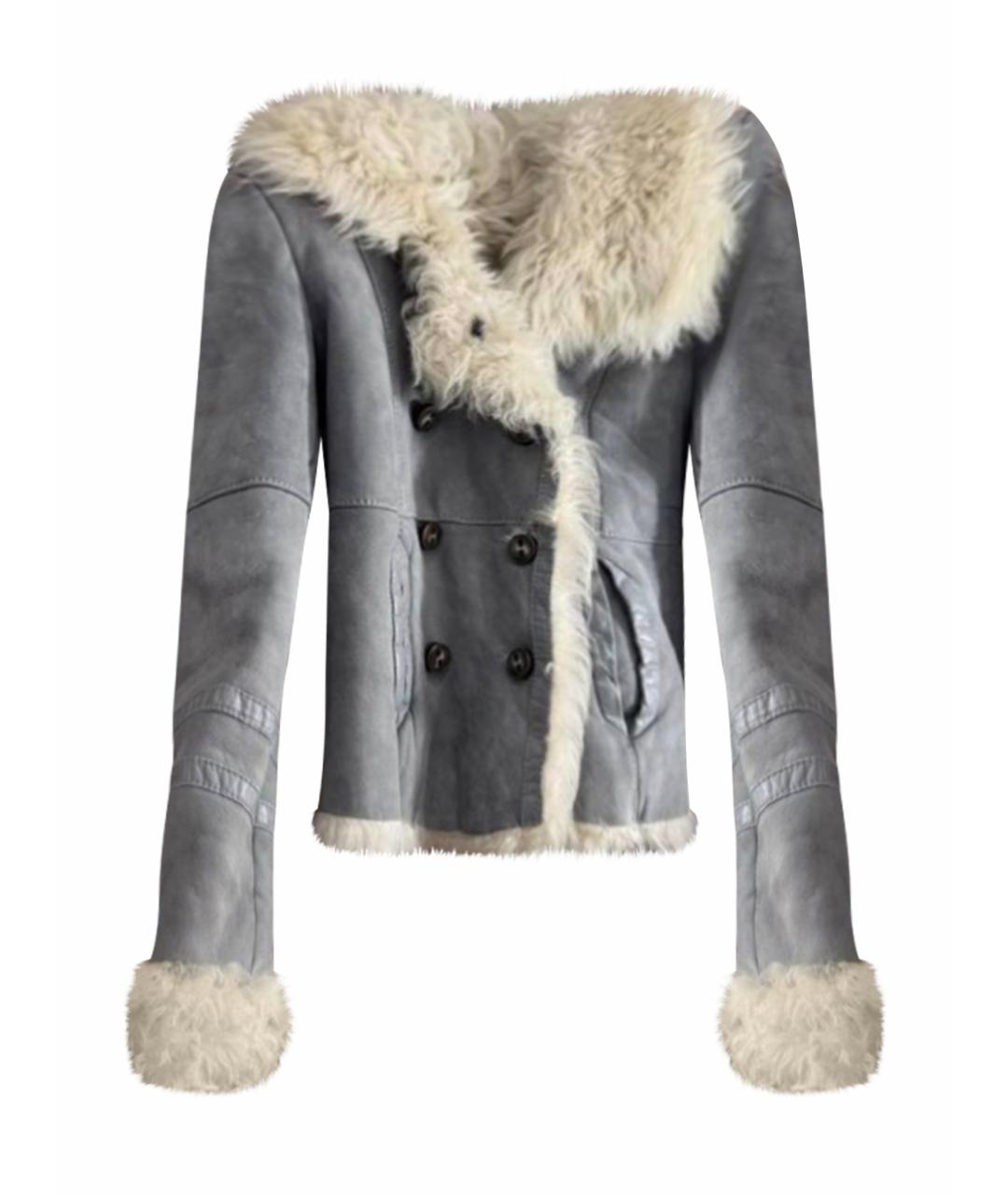 PINKO Серая дубленка, фото 1