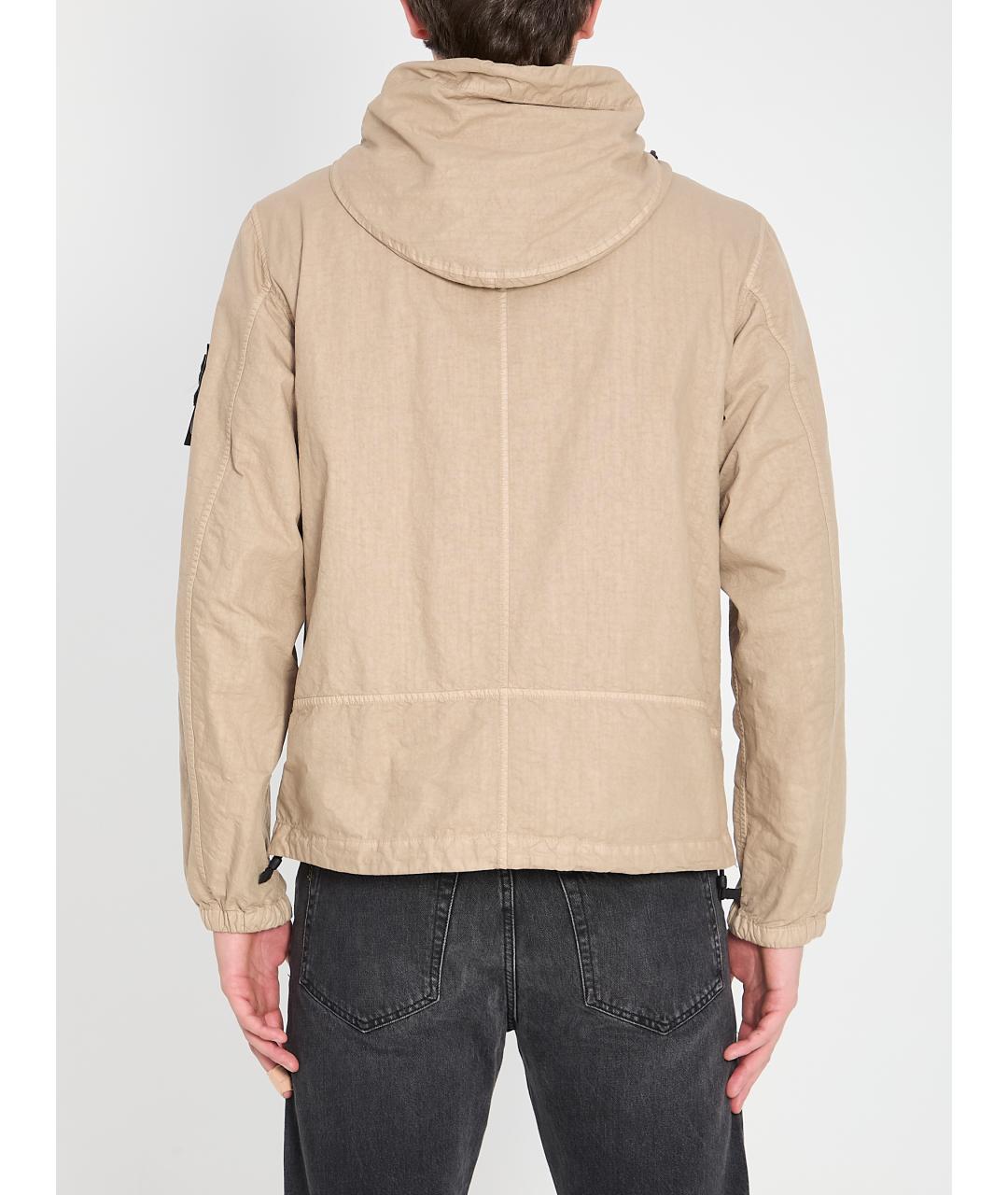 STONE ISLAND Бежевая полиамидовая куртка, фото 4