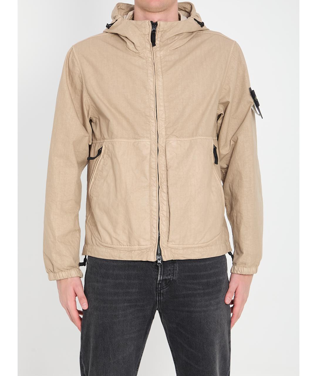 STONE ISLAND Бежевая полиамидовая куртка, фото 5