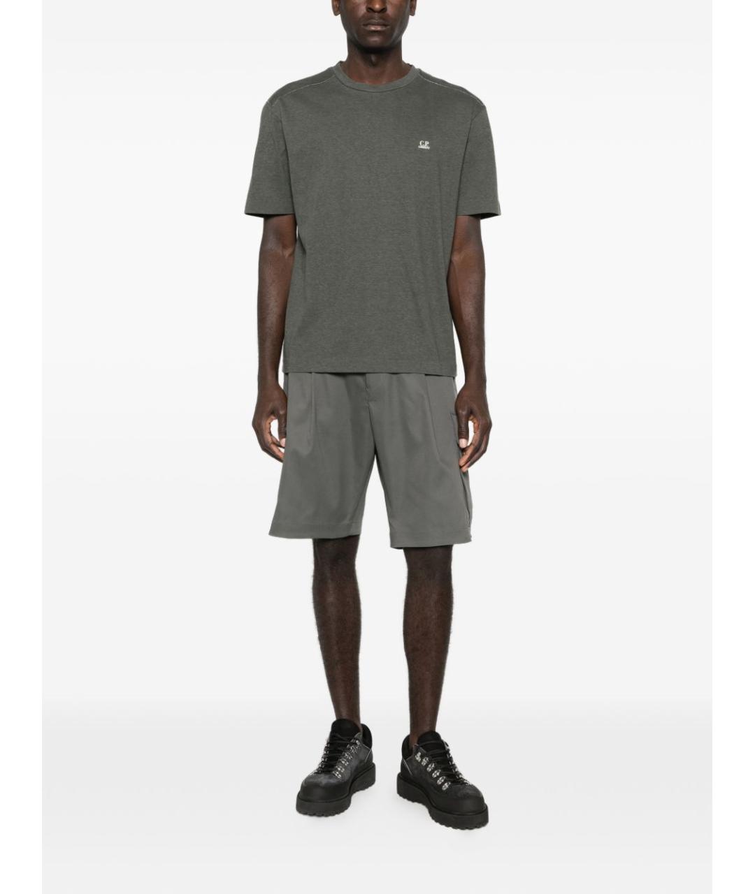 CP COMPANY Серая хлопковая футболка, фото 4