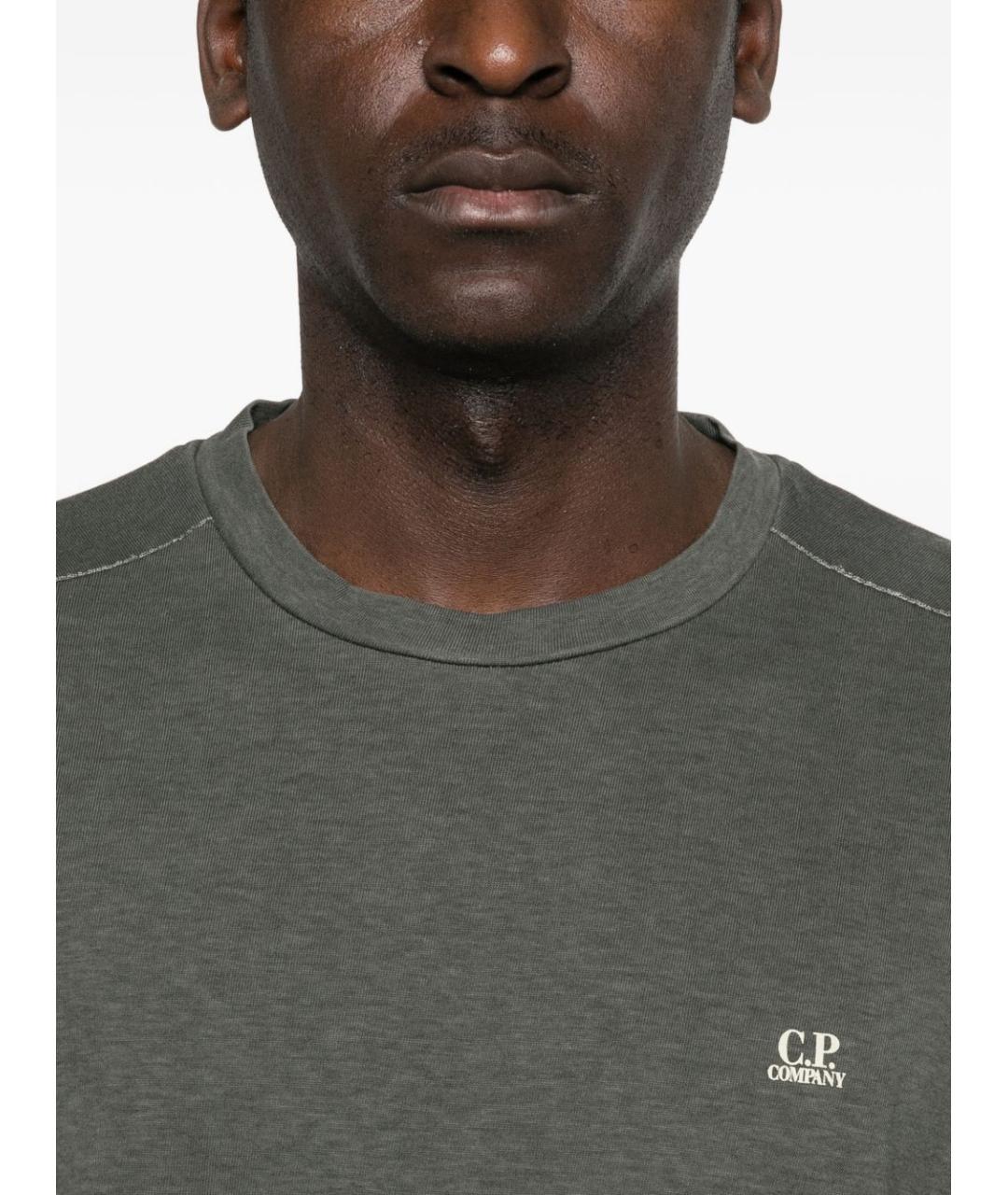 CP COMPANY Серая хлопковая футболка, фото 2