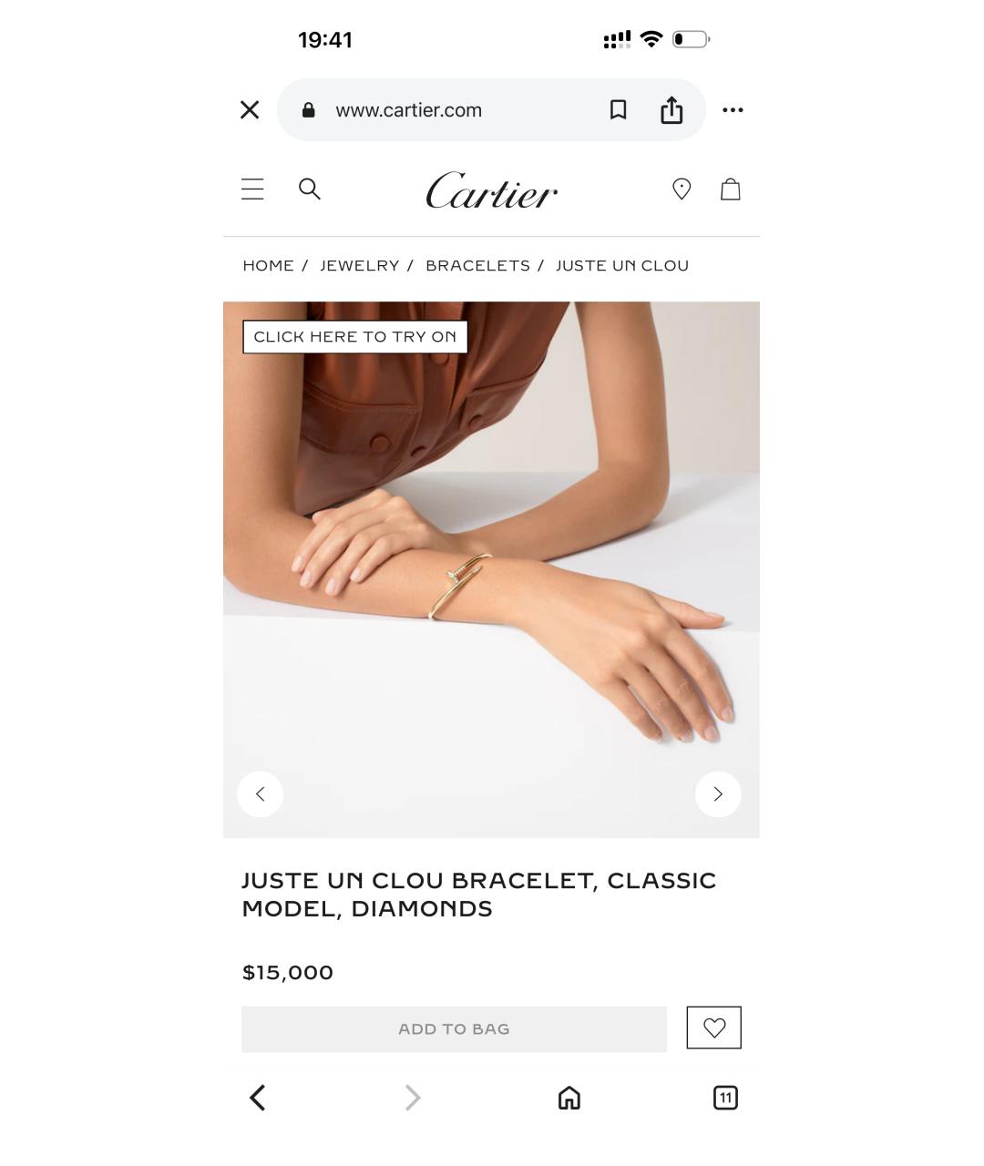 CARTIER Золотой браслет из желтого золота, фото 7