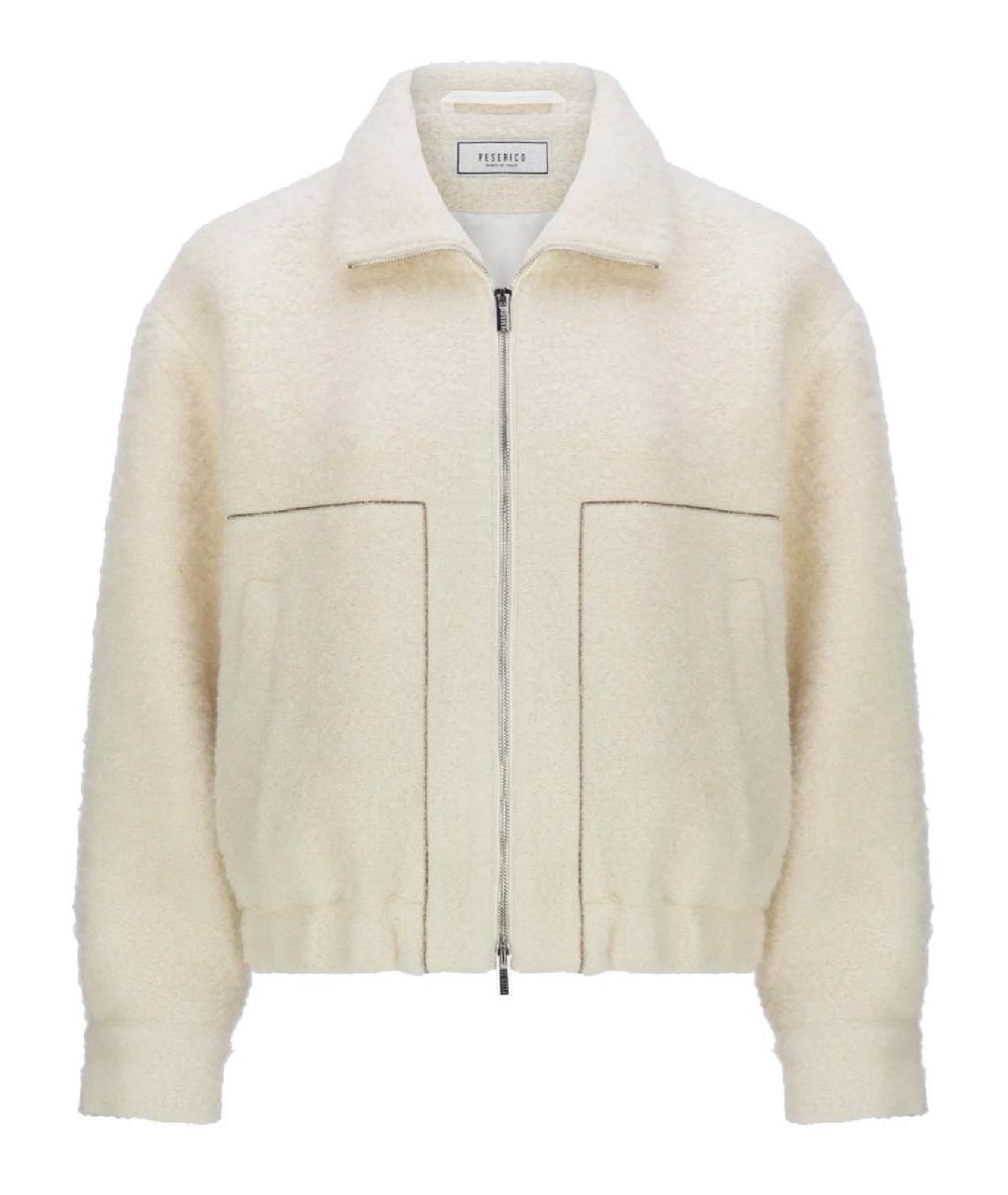 PESERICO Бежевая шерстяная куртка, фото 7