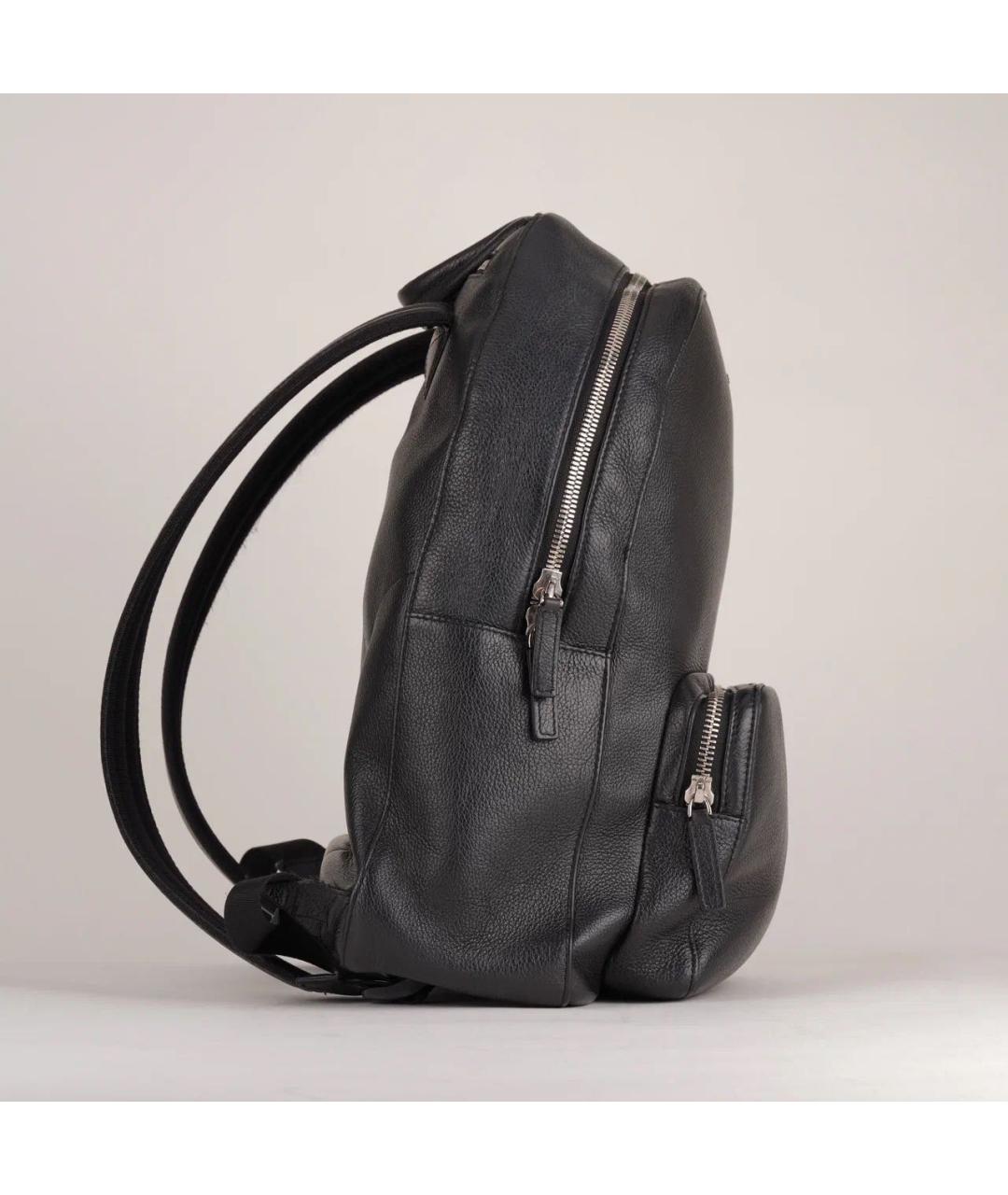 MONTBLANC Черный кожаный рюкзак, фото 3