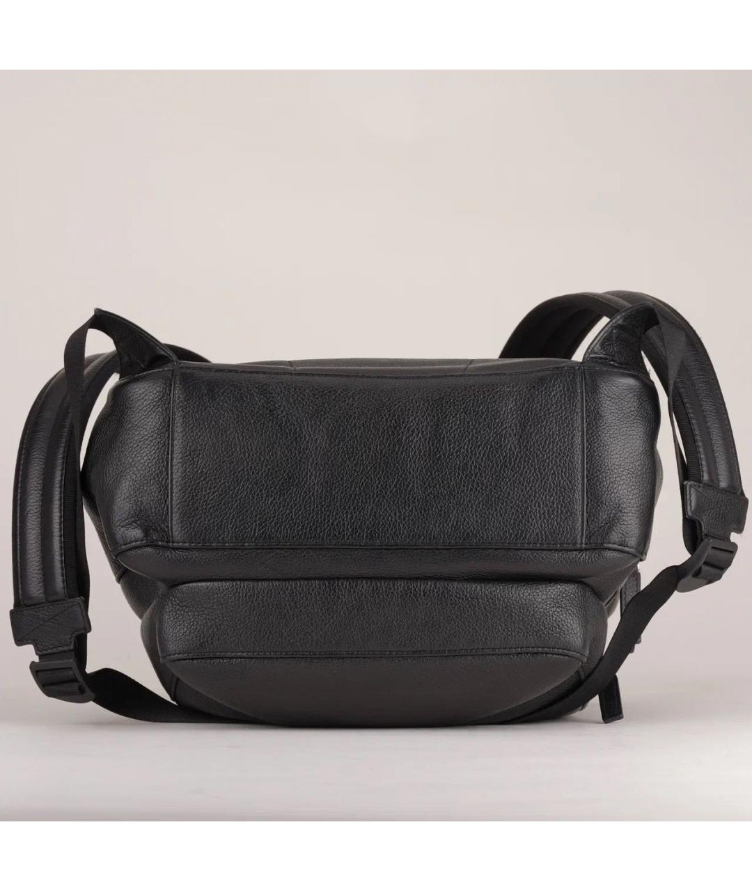 MONTBLANC Черный кожаный рюкзак, фото 5