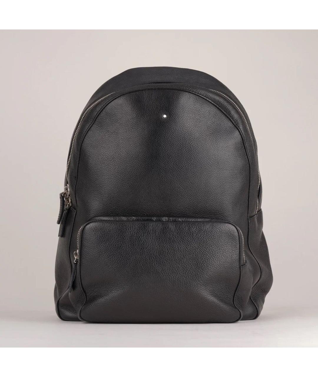 MONTBLANC Черный кожаный рюкзак, фото 8