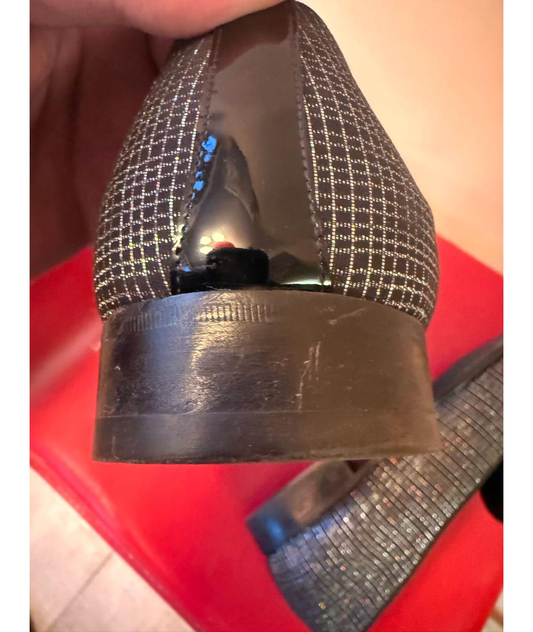 LOUIS VUITTON Серебряные туфли из лакированной кожи, фото 7