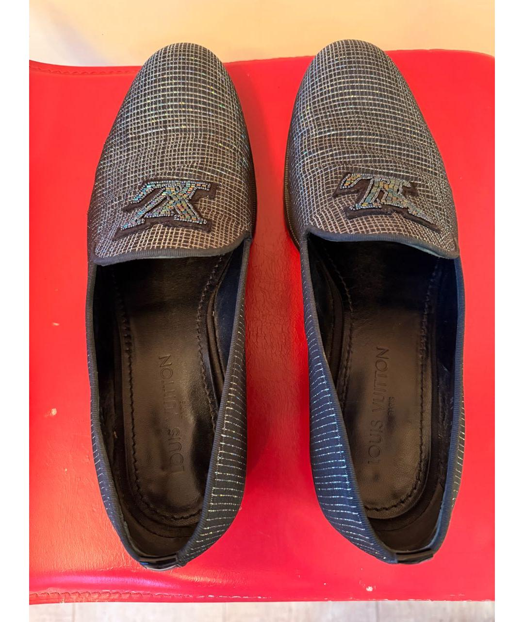 LOUIS VUITTON Серебряные туфли из лакированной кожи, фото 3