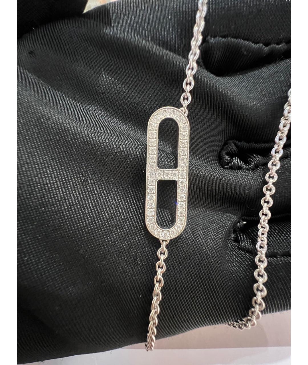 HERMES Серебряное колье из белого золота, фото 8