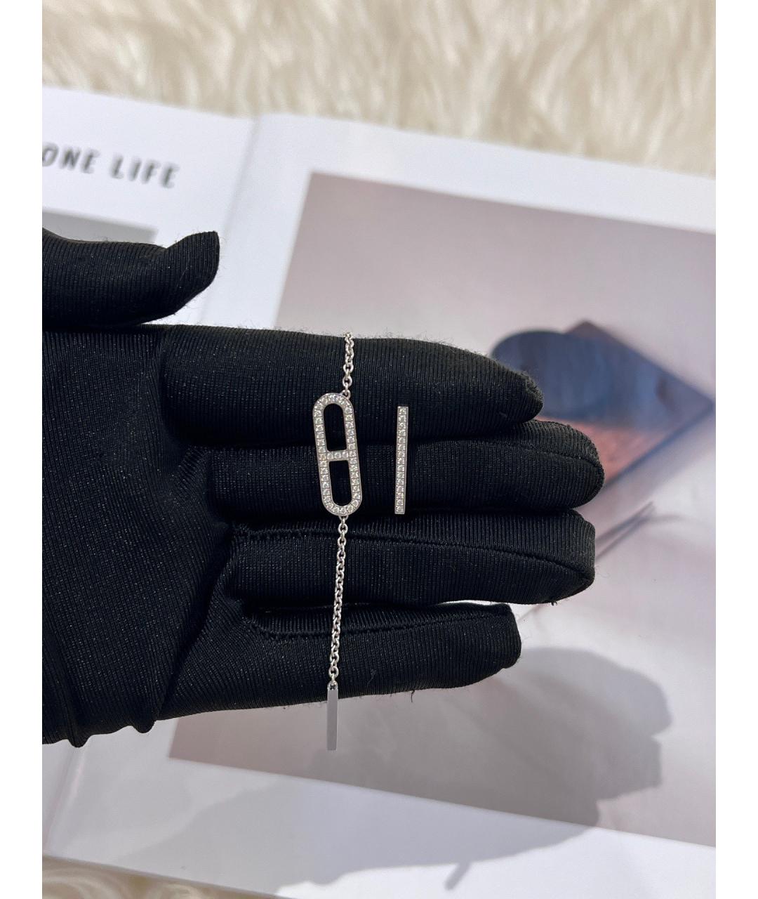 HERMES Серебряное колье из белого золота, фото 4