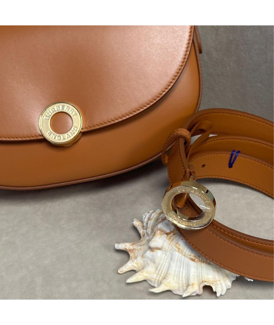 BURBERRY Коричневый кожаный ремень, фото 6