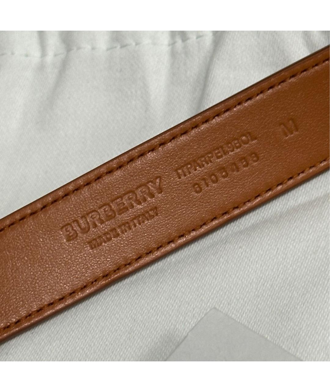 BURBERRY Коричневый кожаный ремень, фото 5