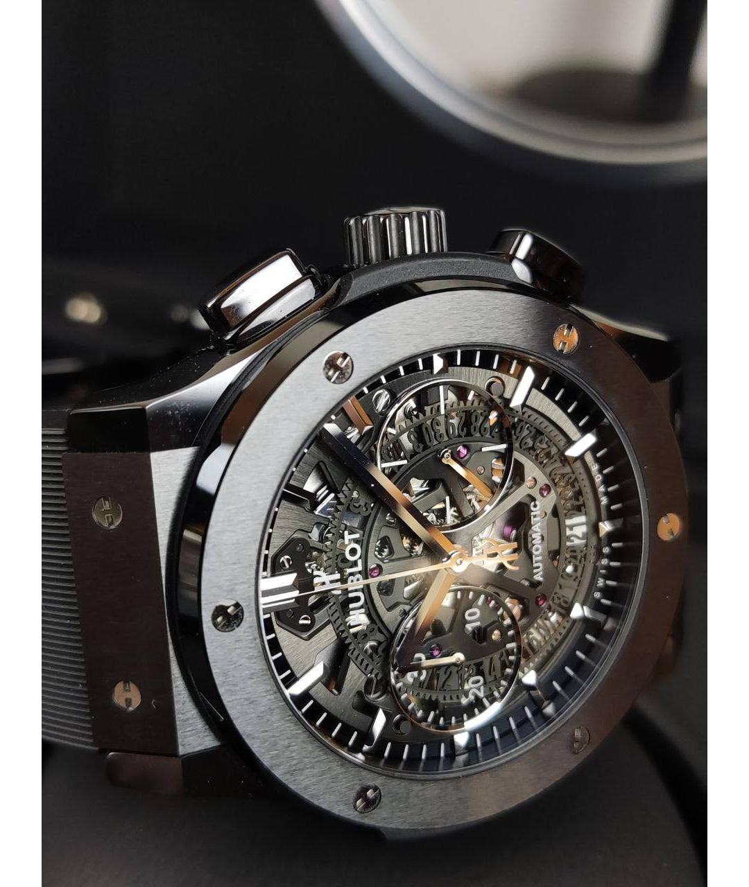 HUBLOT Черные керамические часы, фото 5