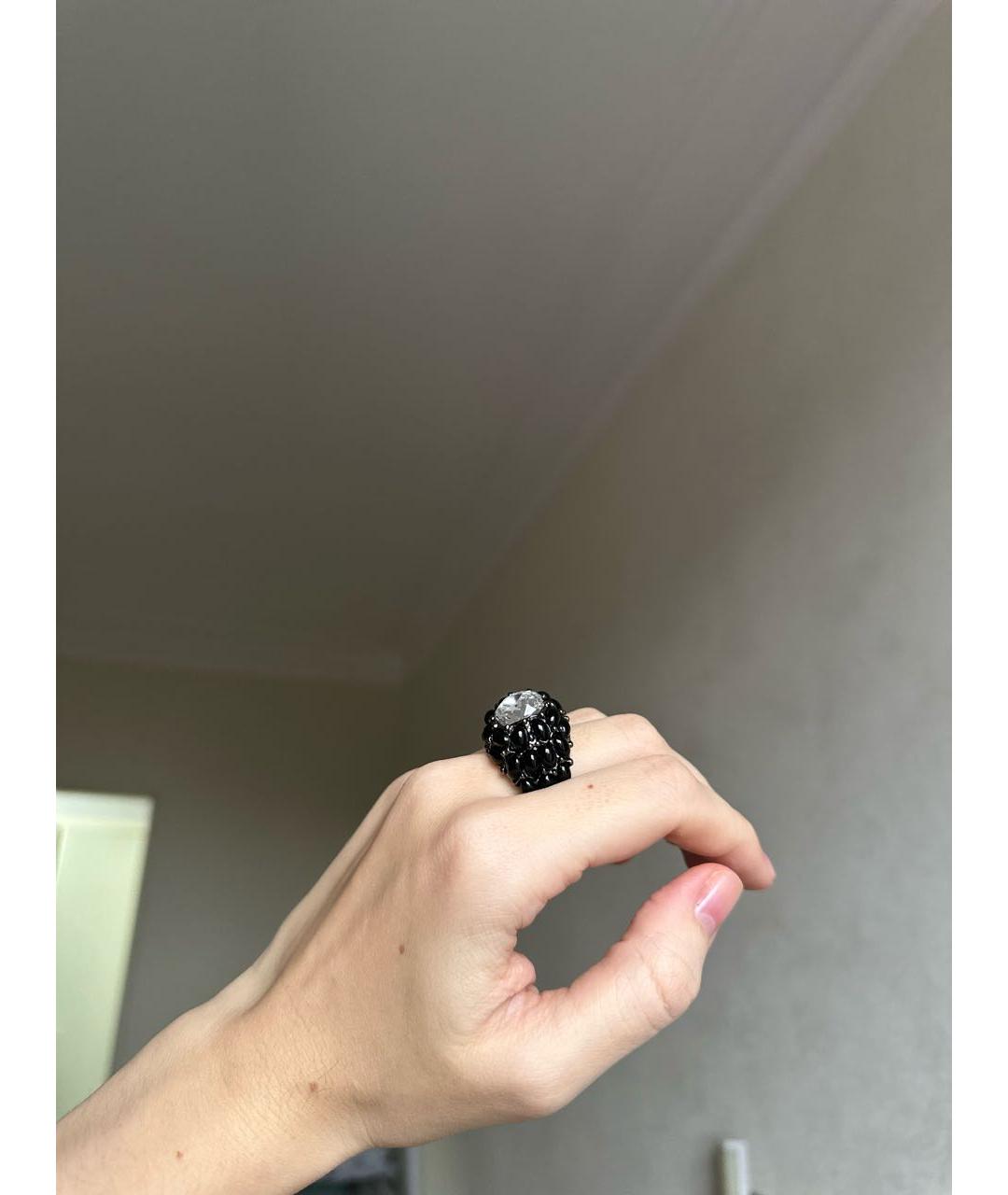 KENNETH JAY LANE Черное металлическое кольцо, фото 2