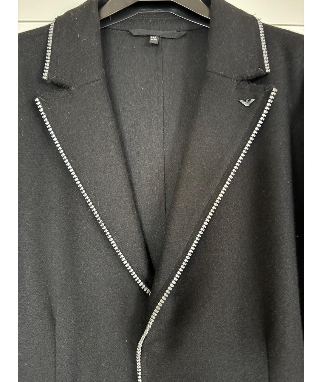 ARMANI JUNIOR Черный шерстяной жакет / жилет, фото 3