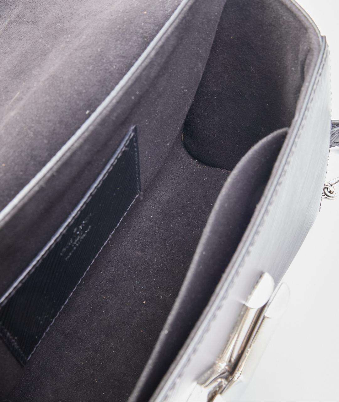 LOUIS VUITTON Черная кожаная сумка через плечо, фото 4