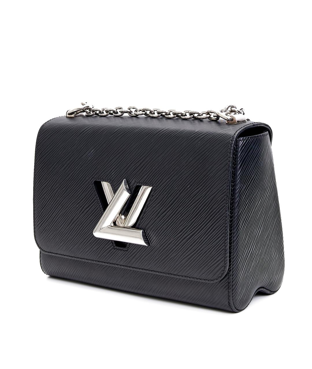 LOUIS VUITTON Черная кожаная сумка через плечо, фото 2