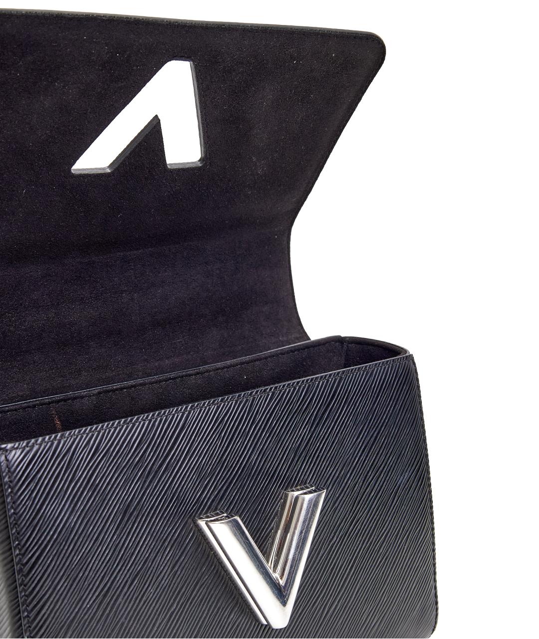 LOUIS VUITTON Черная кожаная сумка через плечо, фото 6