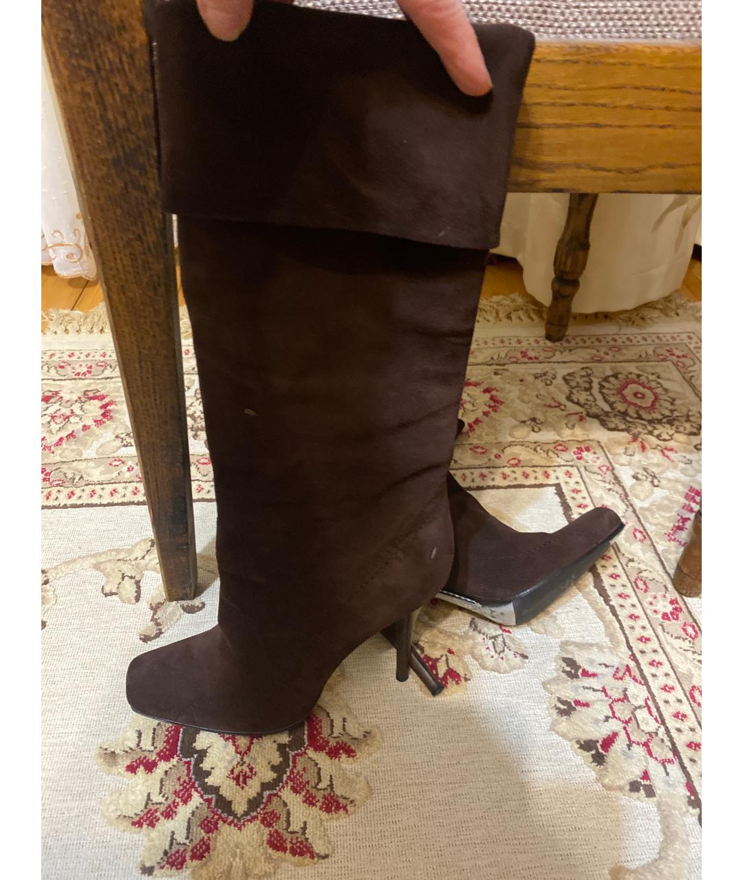 A.P.C. Коричневые замшевые полусапоги, фото 3