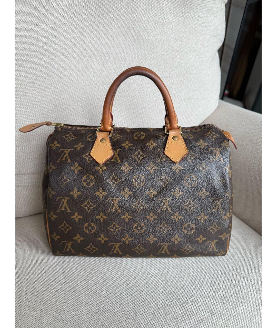 LOUIS VUITTON Коричневая сумка с короткими ручками, фото 2