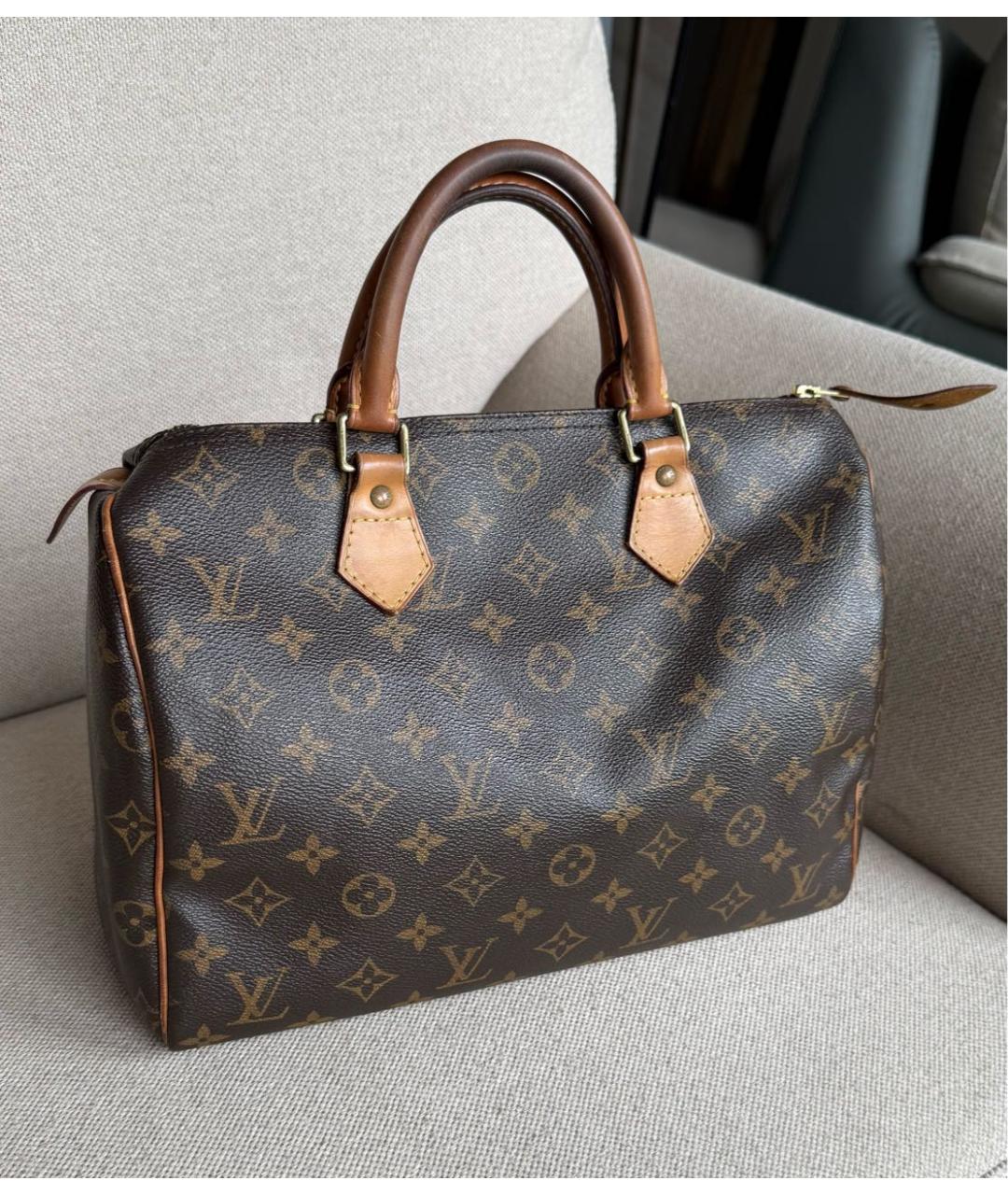 LOUIS VUITTON Коричневая сумка с короткими ручками, фото 8