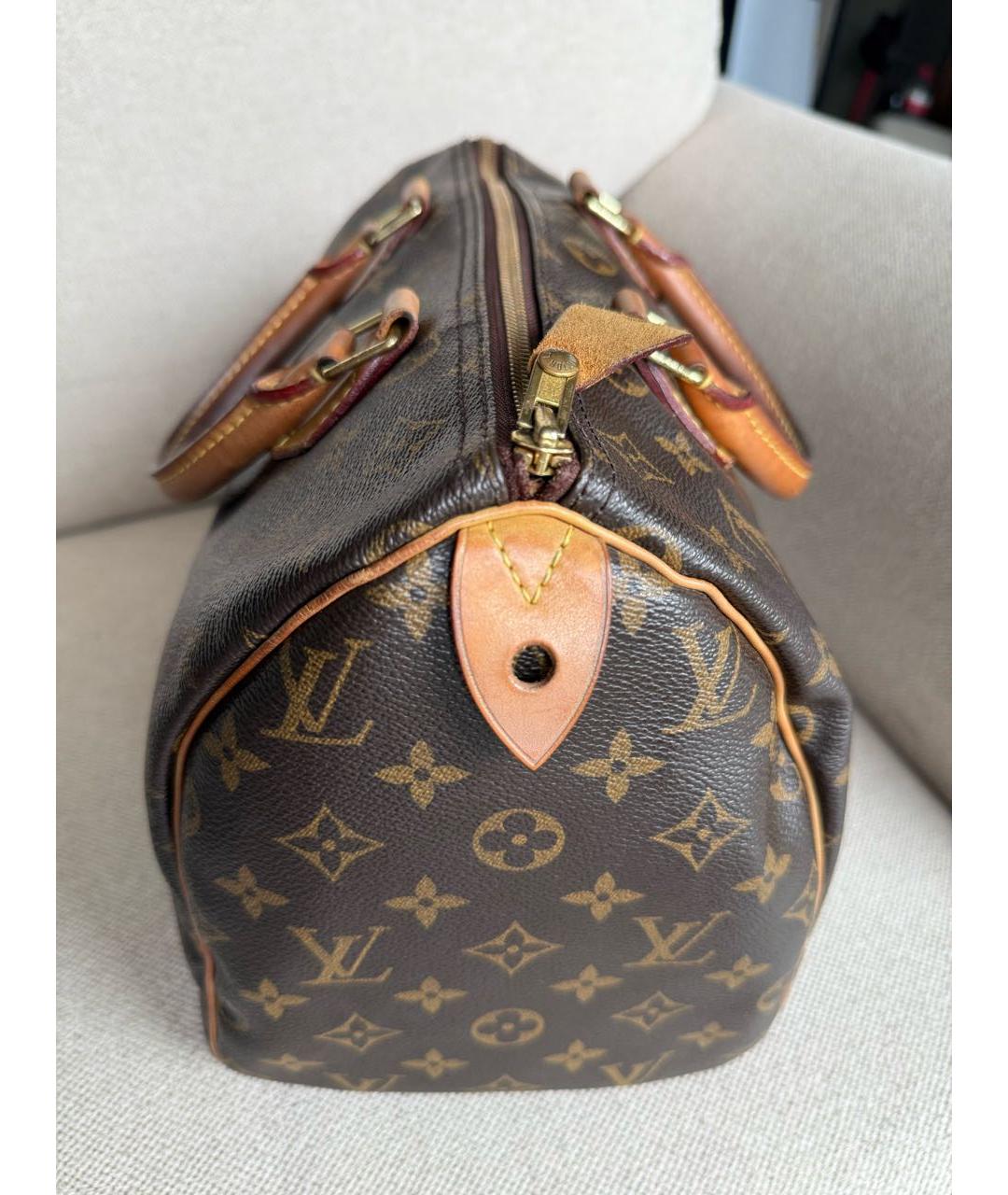 LOUIS VUITTON Коричневая сумка с короткими ручками, фото 7